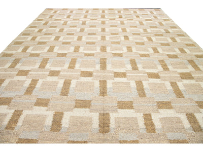 Modern Scandinavian Wool Rug 12 X 15