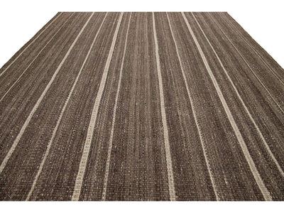 Modern Flatweave Wool Rug 12 X 15