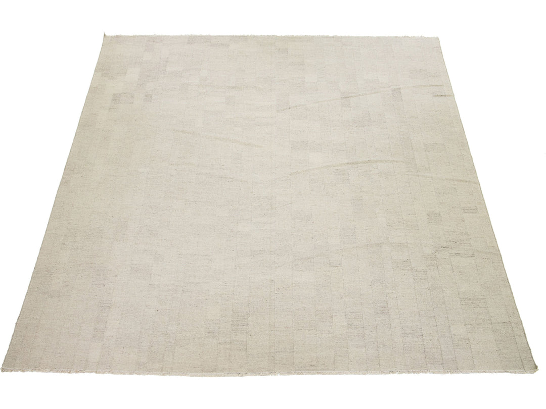 Modern Kilim Flatweave Wool Rug 12 X 15