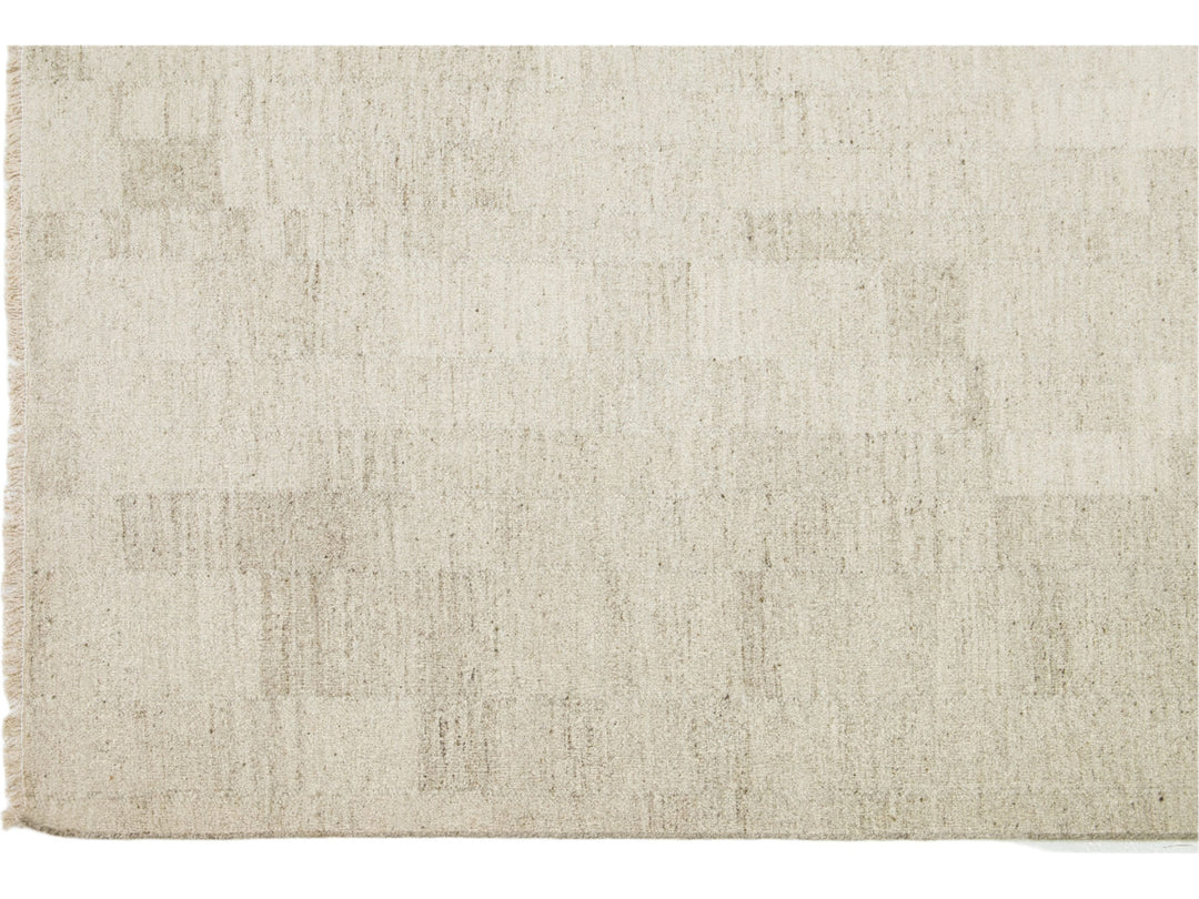 Modern Kilim Flatweave Wool Rug 12 X 15