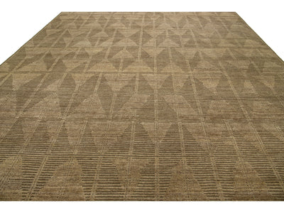 Modern Moroccan Wool Rug 12 X 15