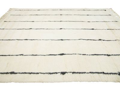 Modern Moroccan Wool Rug 9 X 12