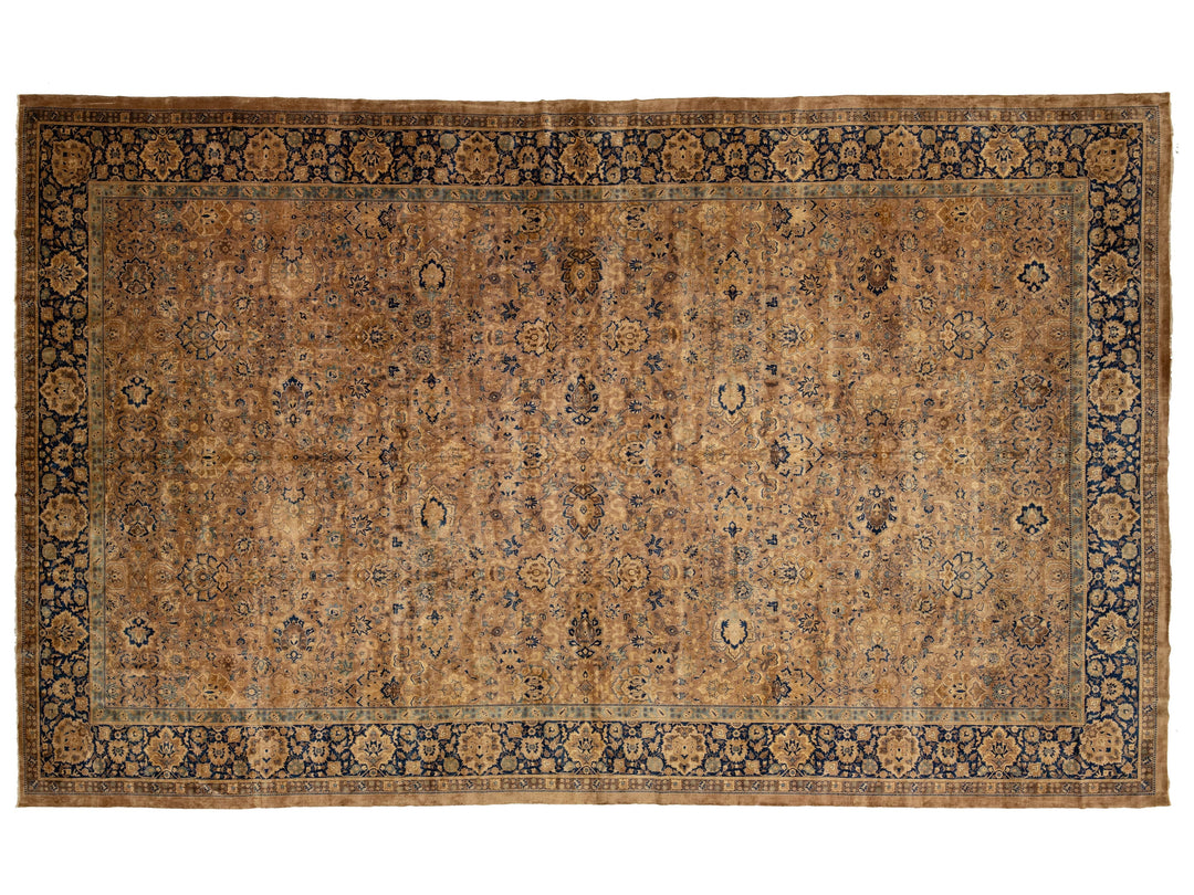 Antique Kerman Wool Rug 15 X 24