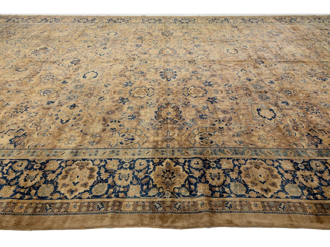 Antique Kerman Wool Rug 15 X 24