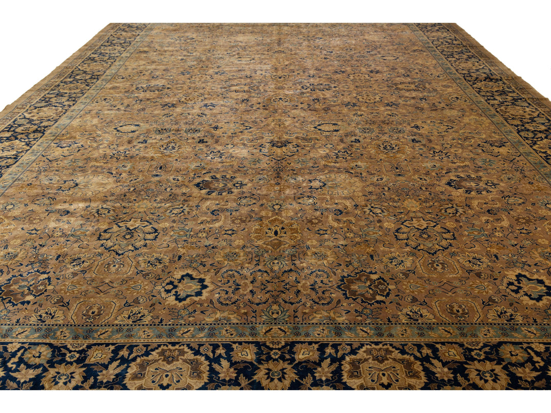 Antique Kerman Wool Rug 15 X 24