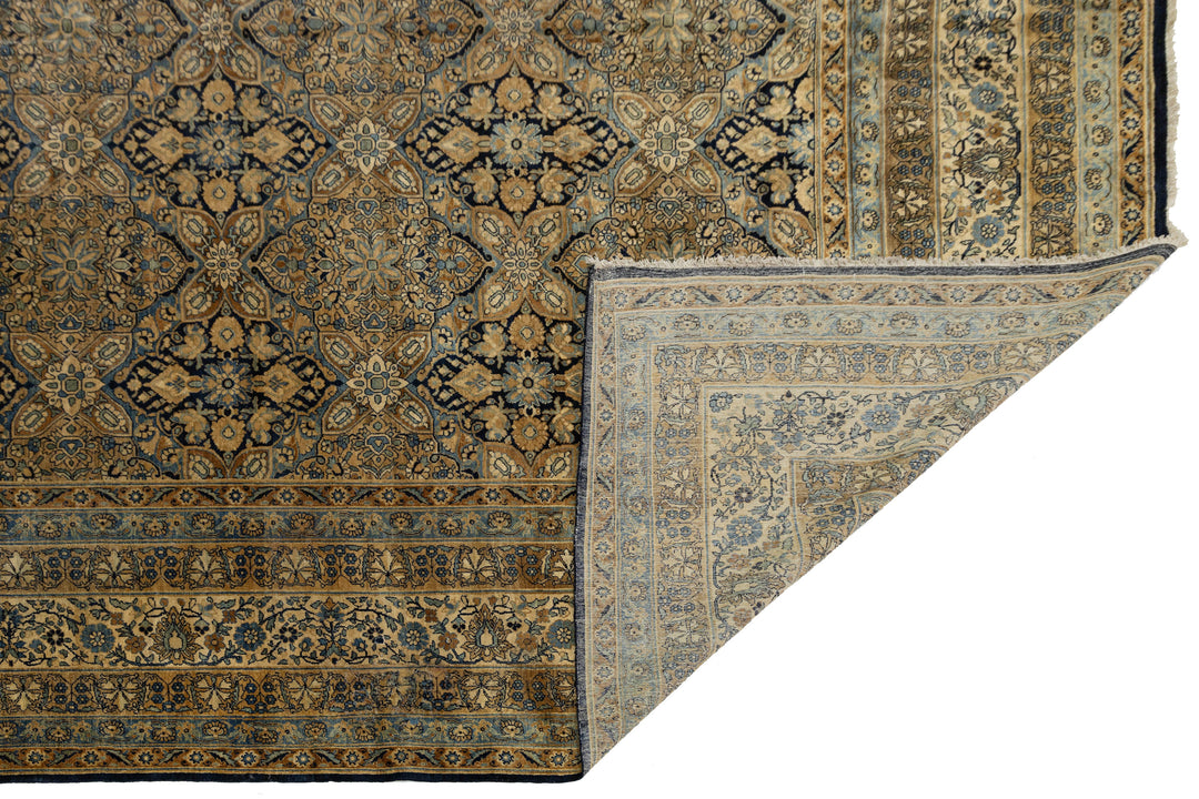 Antique Kerman Wool Rug 13 X 20