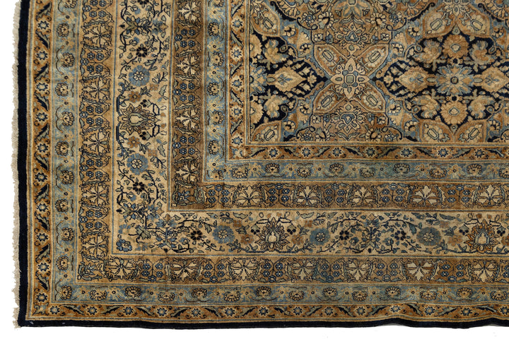 Antique Kerman Wool Rug 13 X 20