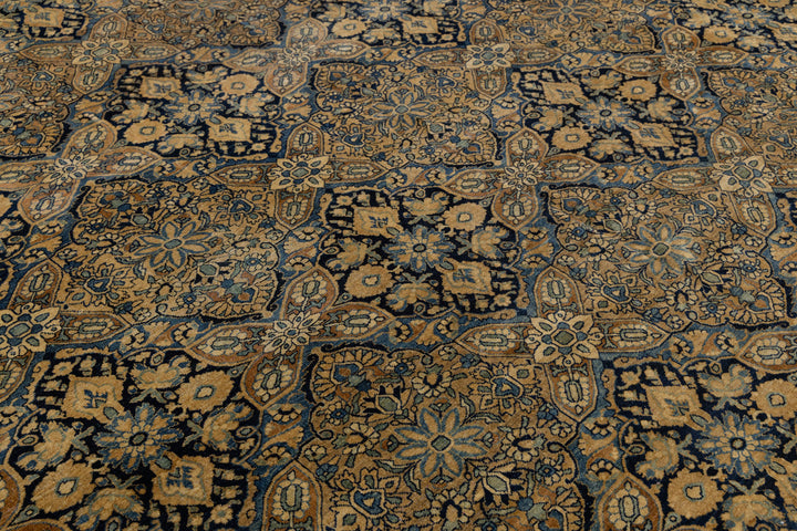 Antique Kerman Wool Rug 13 X 20