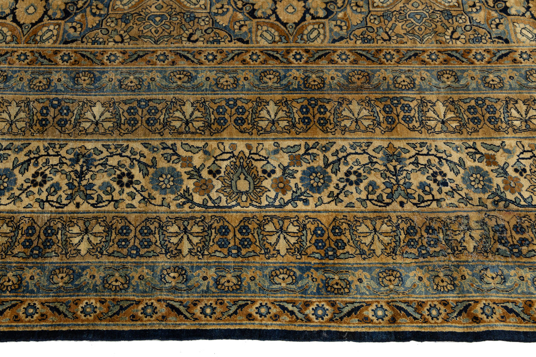 Antique Kerman Wool Rug 13 X 20