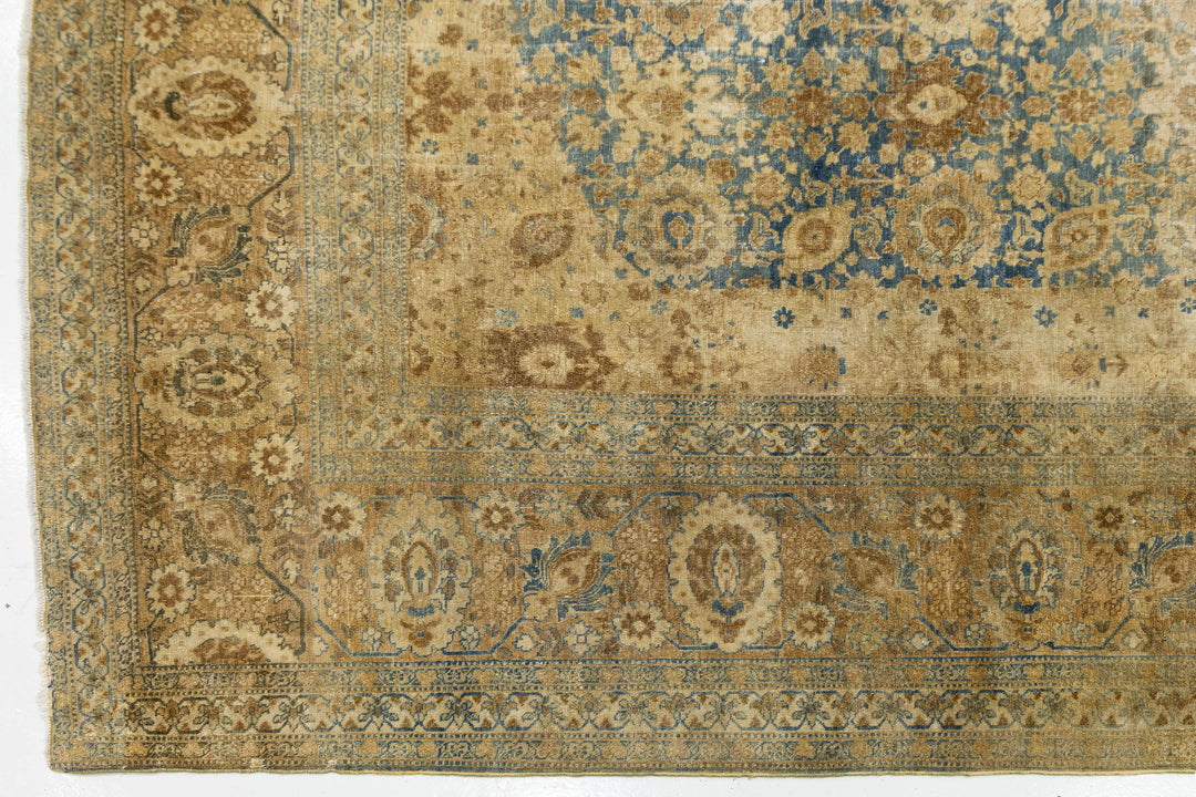 Antique Tabriz Wool Rug 11 X 15