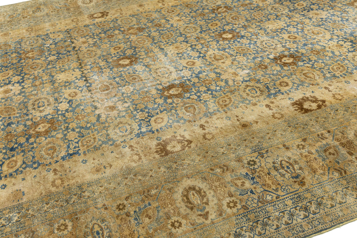Antique Tabriz Wool Rug 11 X 15