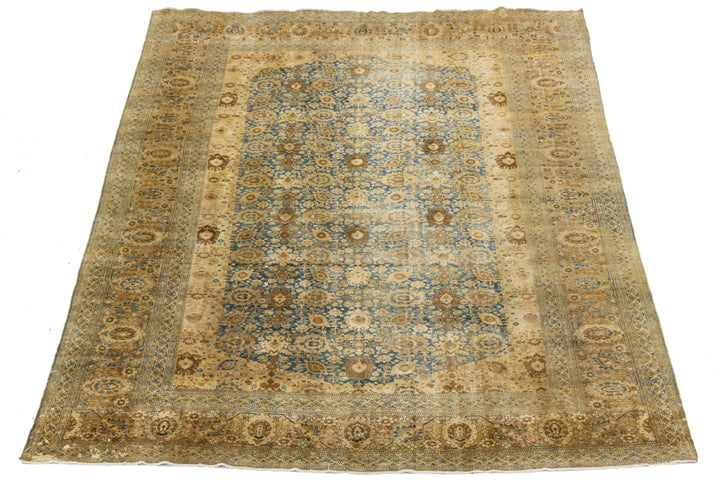 Antique Tabriz Wool Rug 11 X 15