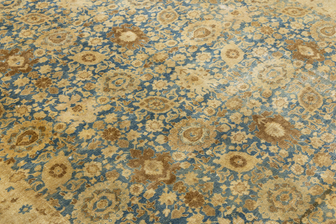 Antique Tabriz Wool Rug 11 X 15