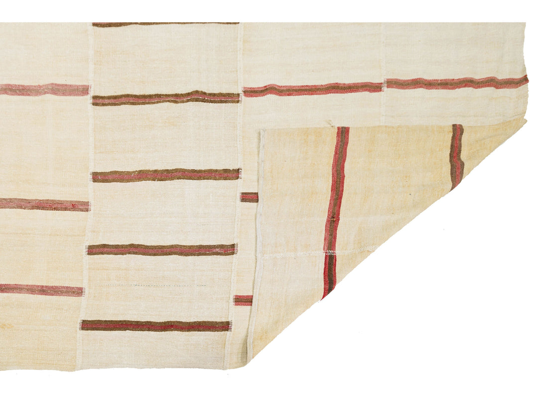 Vintage Kilim Wool Rug 13 X 27