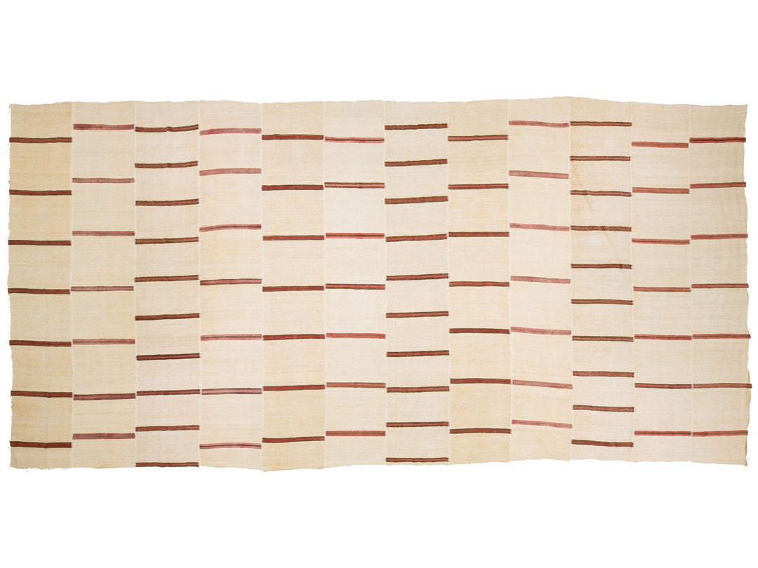 Vintage Kilim Wool Rug 13 X 27