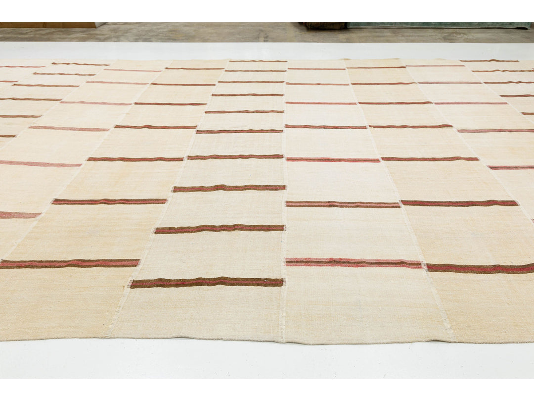 Vintage Kilim Wool Rug 13 X 27