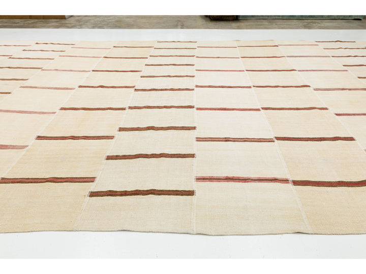 Vintage Kilim Wool Rug 13 X 27