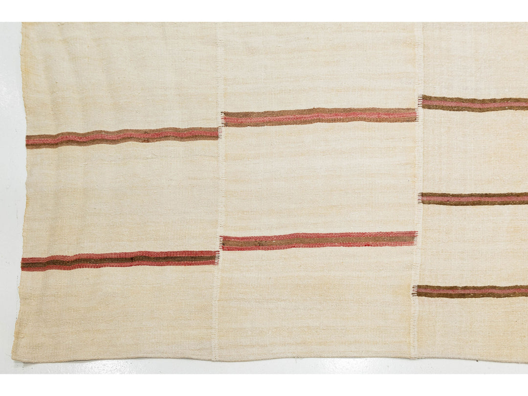 Vintage Kilim Wool Rug 13 X 27