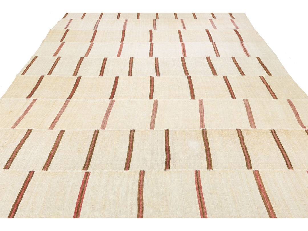 Vintage Kilim Wool Rug 13 X 27