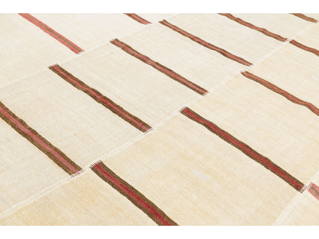 Vintage Kilim Wool Rug 13 X 27