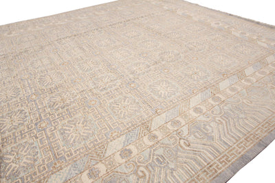 Modern Khotan-Style Oversize Wool Rug 12 X 15