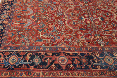 Antique Persian Heriz Wool Rug 6 X 9