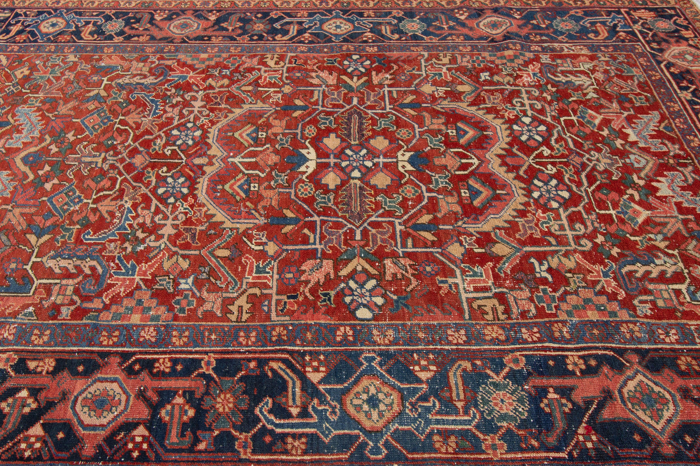 Antique Persian Heriz Wool Rug 6 X 9