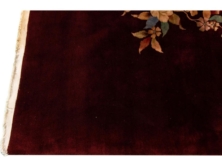 Antique Art Deco Chinese Wool Rug 9 X 12