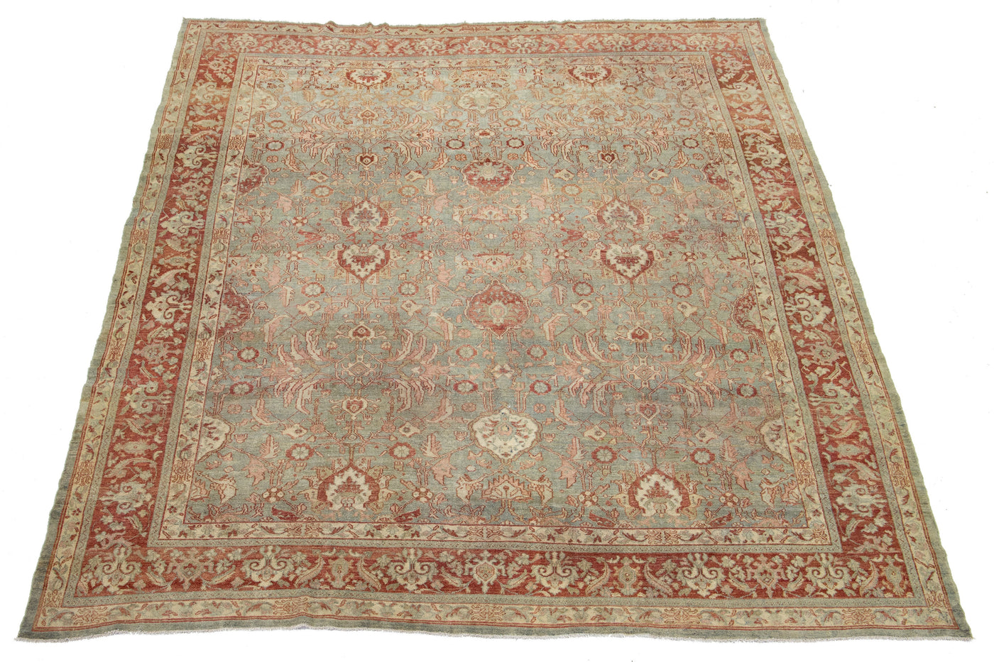 Antique Persian Tabriz Wool Rug 10 X 13