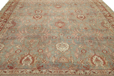 Antique Persian Tabriz Wool Rug 10 X 13