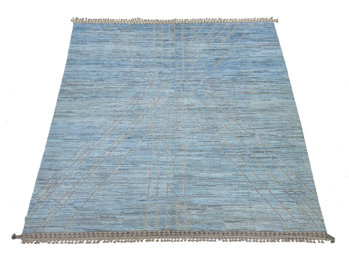 Modern Moroccan Wool Rug 12 X 15