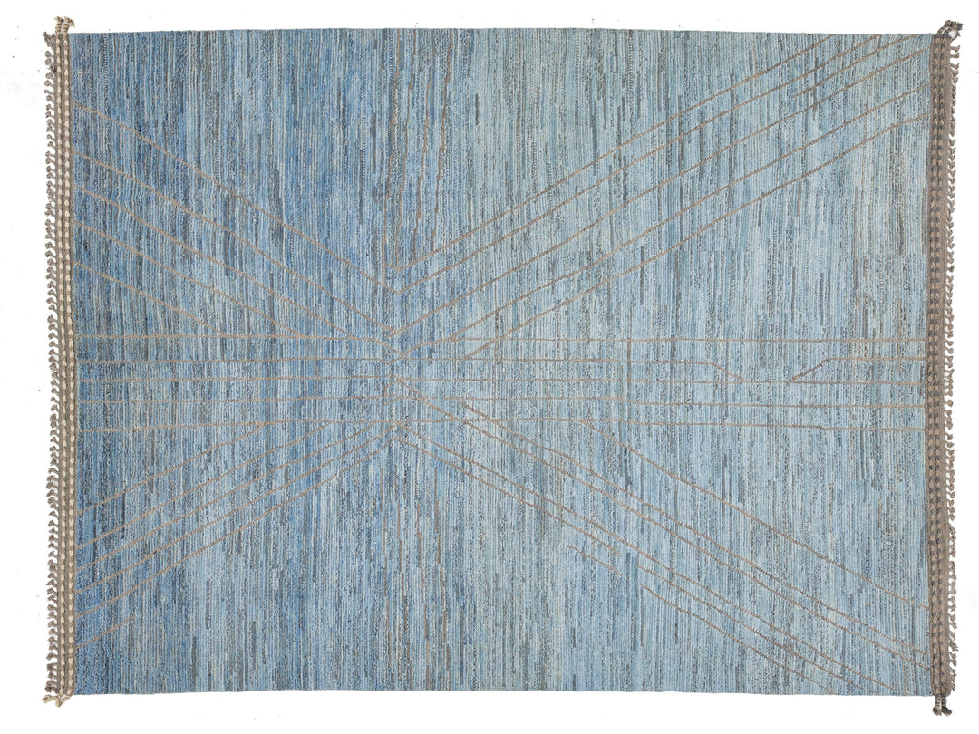 Modern Moroccan Wool Rug 12 X 15