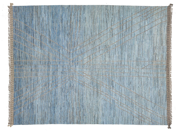 Modern Moroccan Wool Rug 12 X 15