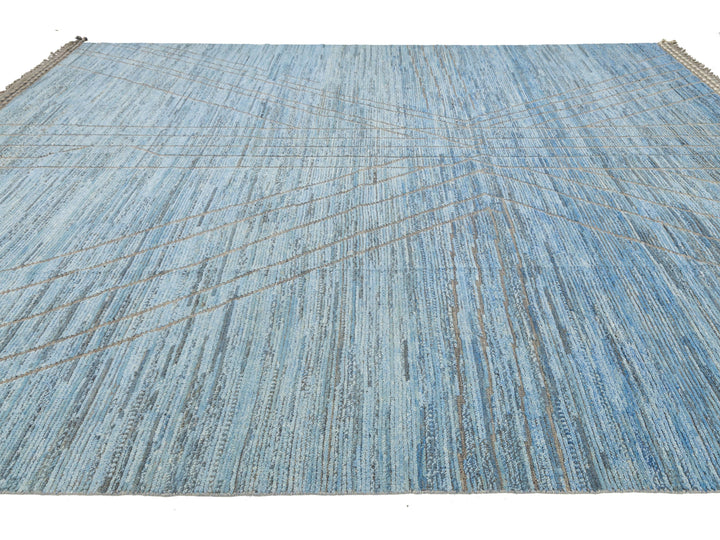 Modern Moroccan Wool Rug 12 X 15