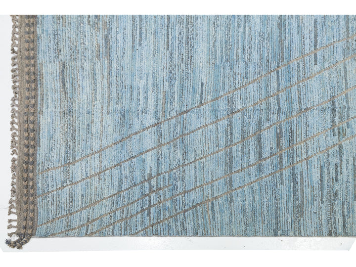 Modern Moroccan Wool Rug 12 X 15