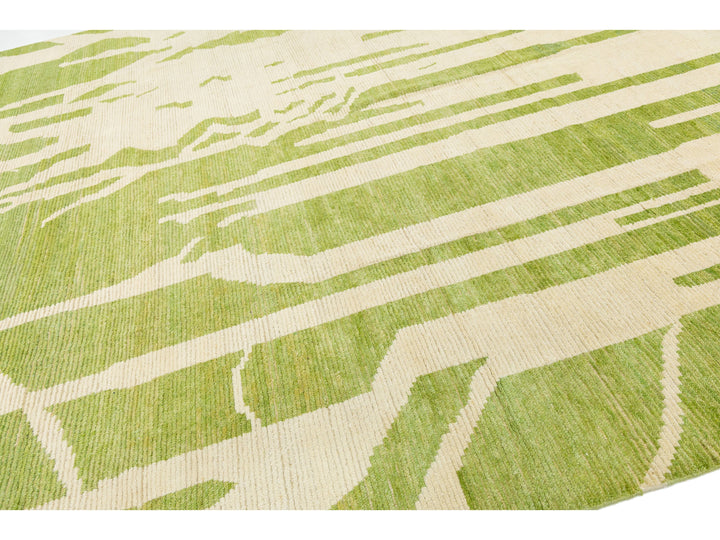 Modern Moroccan Wool Rug 12 X 15