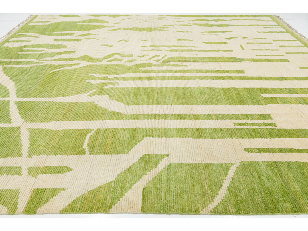 Modern Moroccan Wool Rug 12 X 15