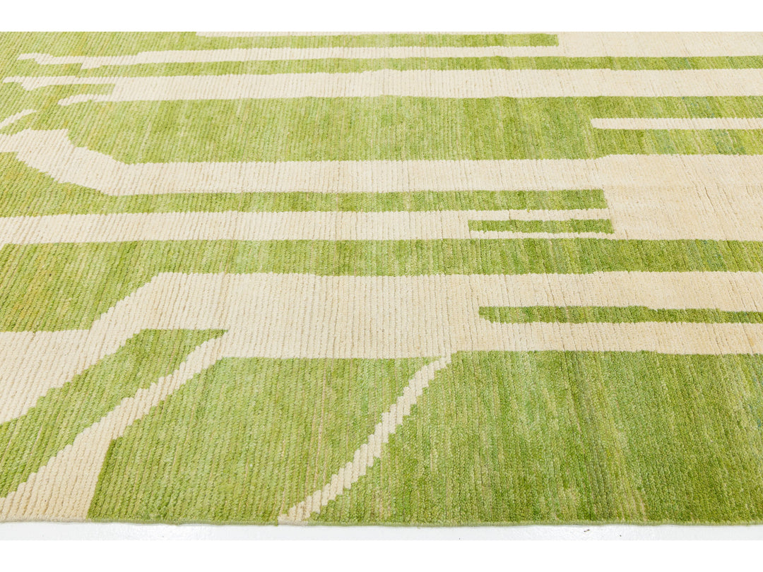 Modern Moroccan Wool Rug 12 X 15