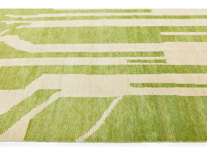 Modern Moroccan Wool Rug 12 X 15