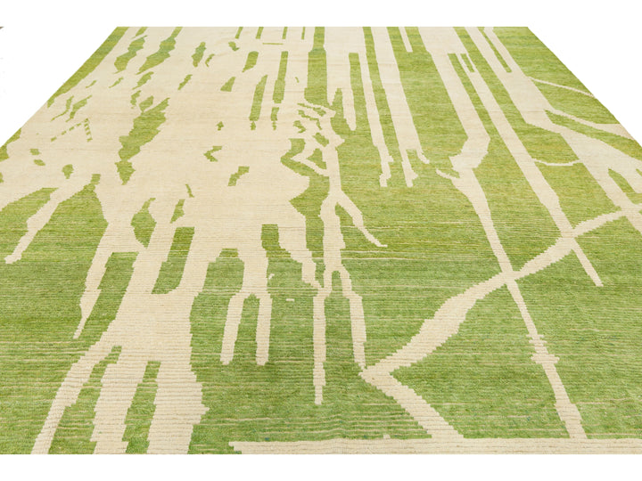 Modern Moroccan Wool Rug 12 X 15