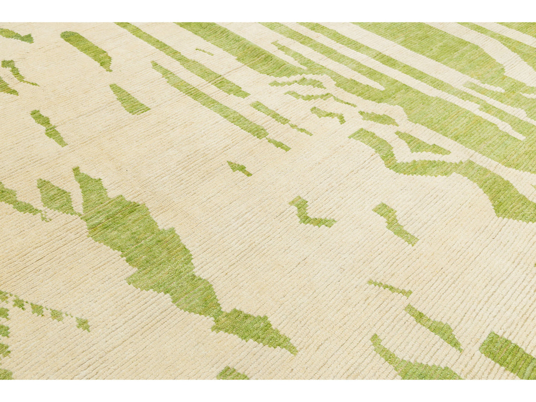 Modern Moroccan Wool Rug 12 X 15