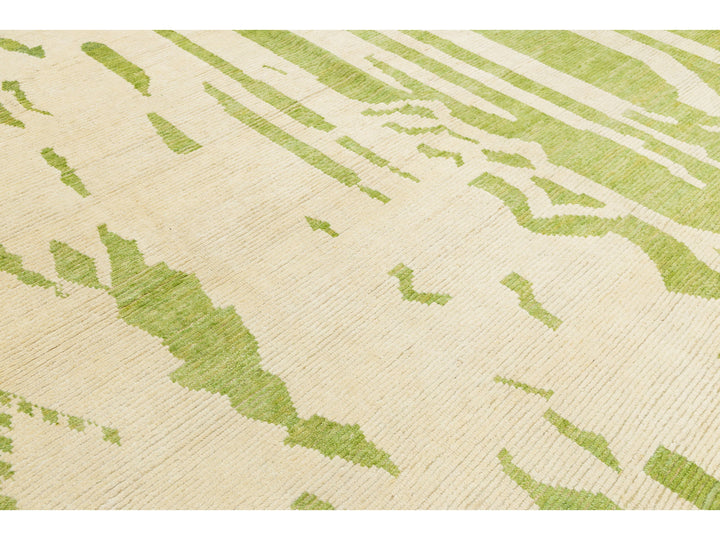 Modern Moroccan Wool Rug 12 X 15