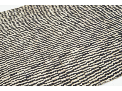 Modern Dhurrie Natural Jute Rug 5 X 8