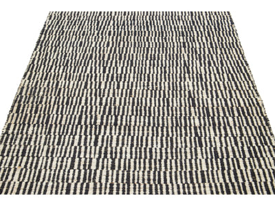 Modern Dhurrie Natural Jute Rug 5 X 8