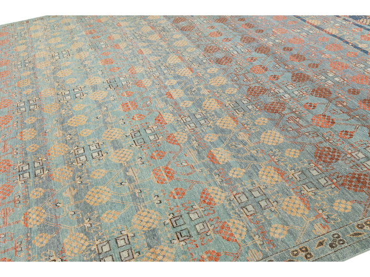Modern Khotan Wool Rug 12 X 15