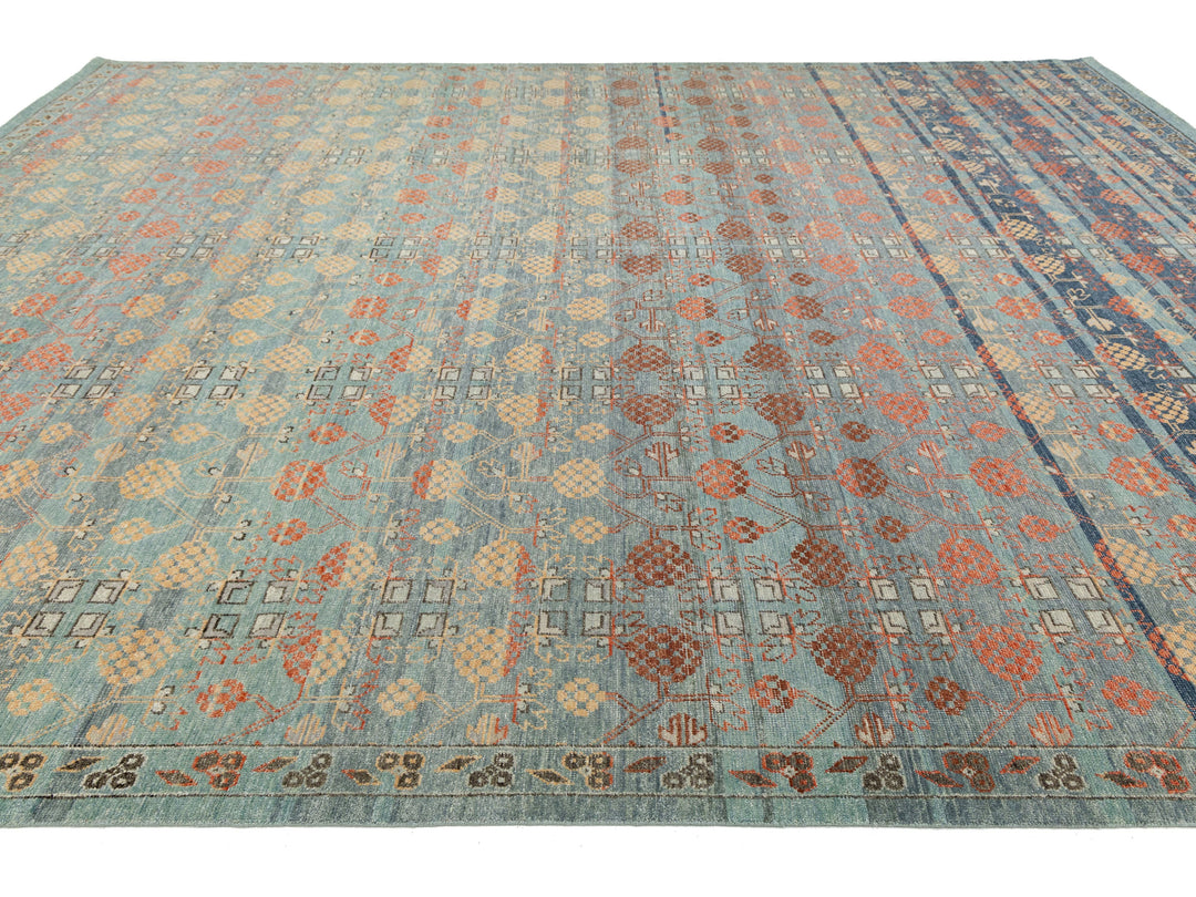 Modern Khotan Wool Rug 12 X 15