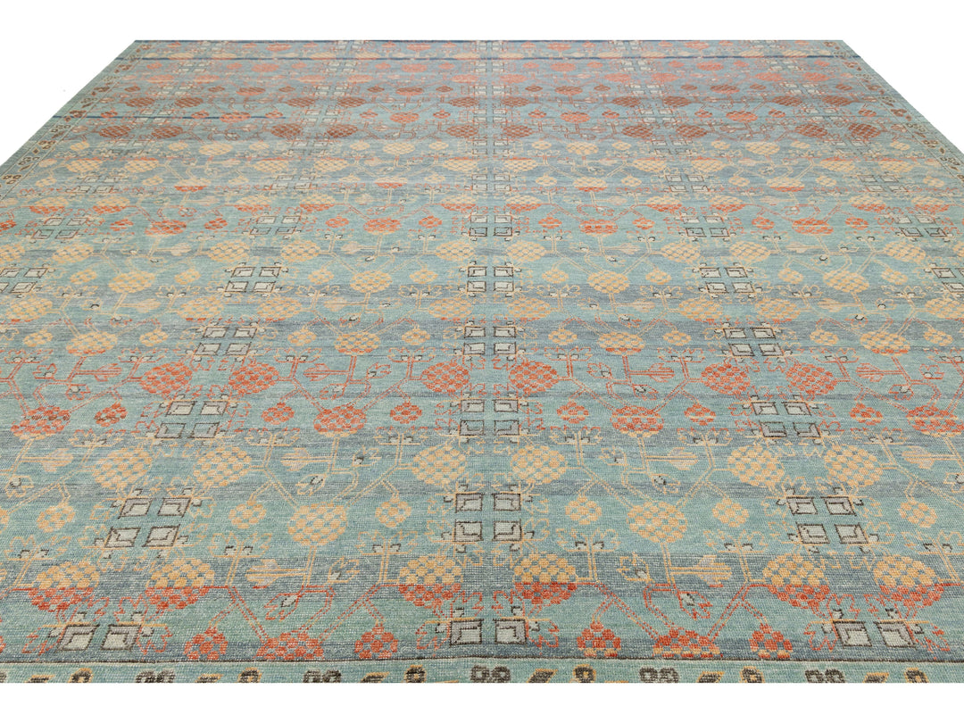 Modern Khotan Wool Rug 12 X 15