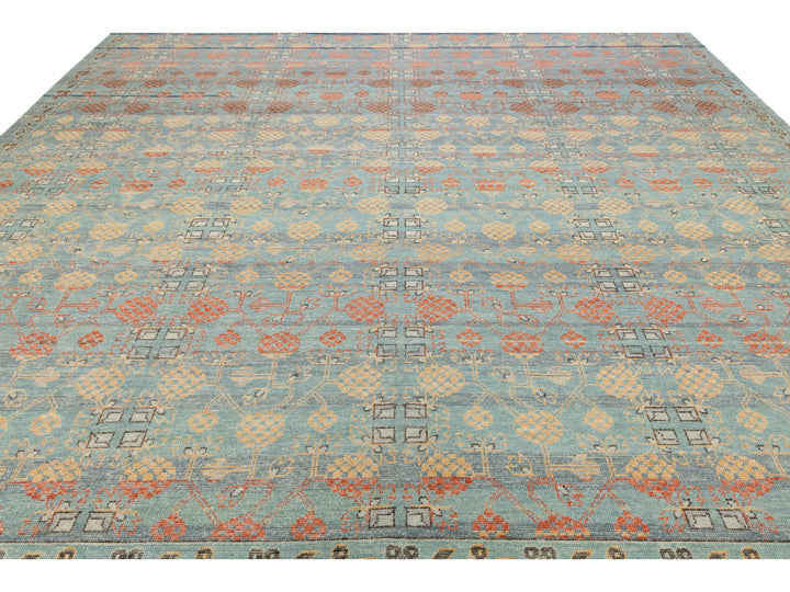 Modern Khotan Wool Rug 12 X 15