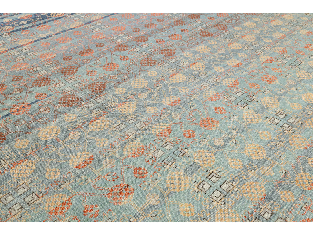 Modern Khotan Wool Rug 12 X 15