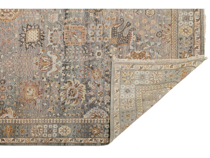 Modern Tabriz Wool Rug 12 X 15
